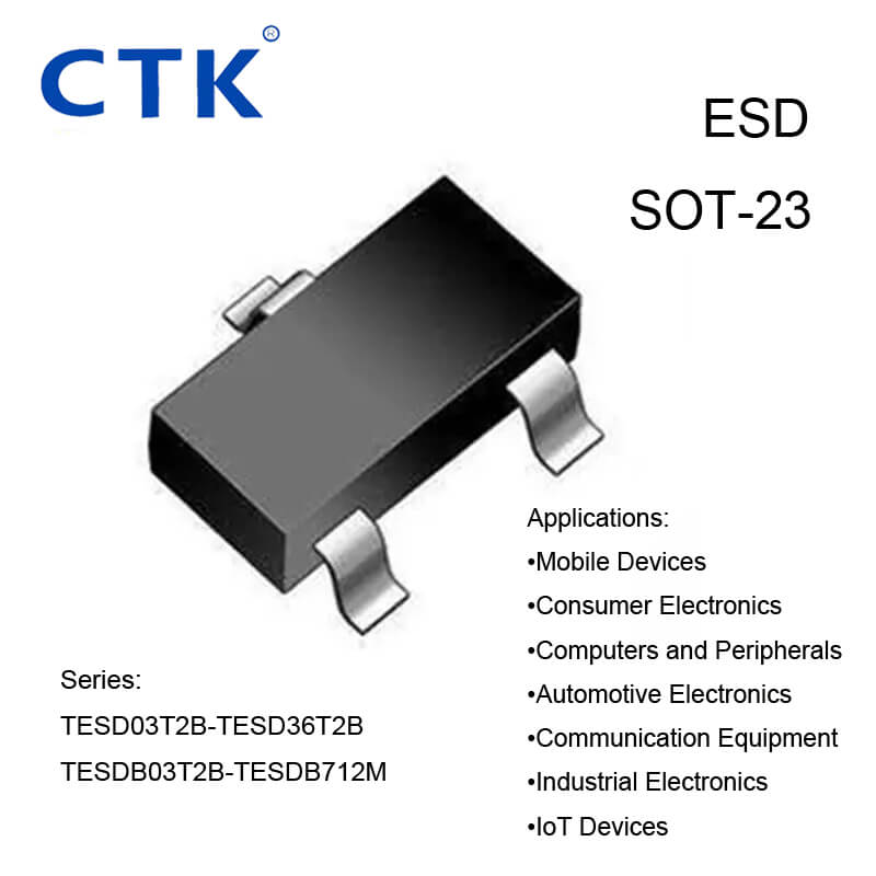 SOT-23 ESD Protection TVS Diode Array ESD03T2B