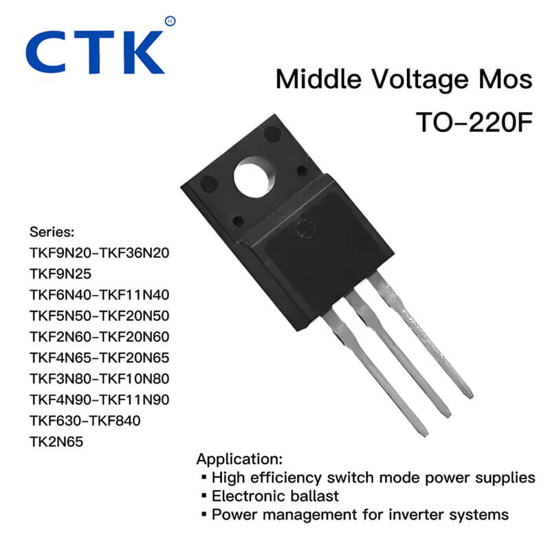 TO-220F Middle Voltage Mosfet F634-F840 Plastic Package