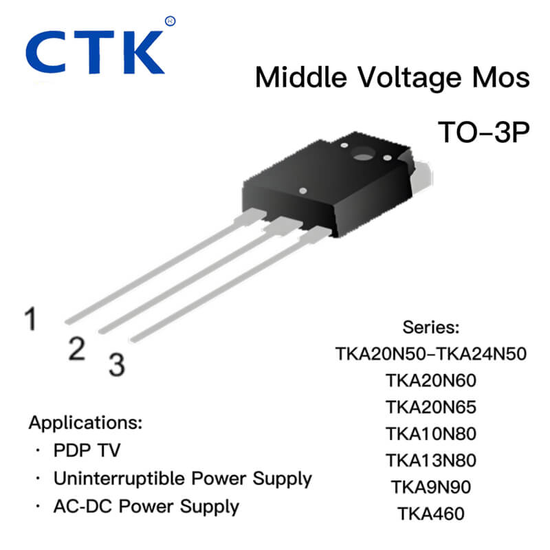 TO-3P Middle Voltage Mosfet A20N50 Plastic Package