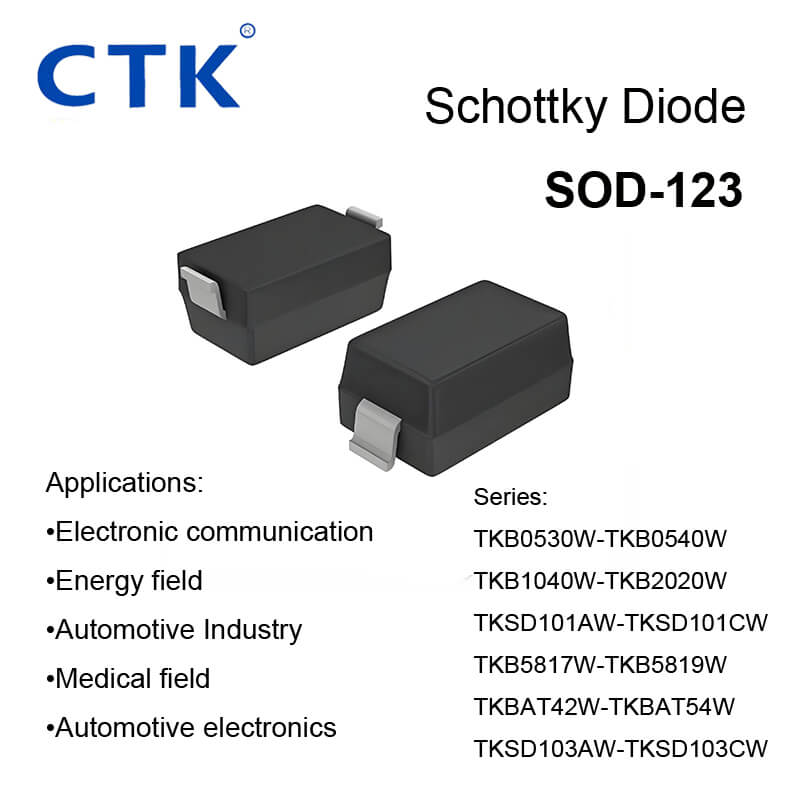 High-Efficiency SOD-123 Schottky Diodes-CTK Schottky Diode Manufacturer