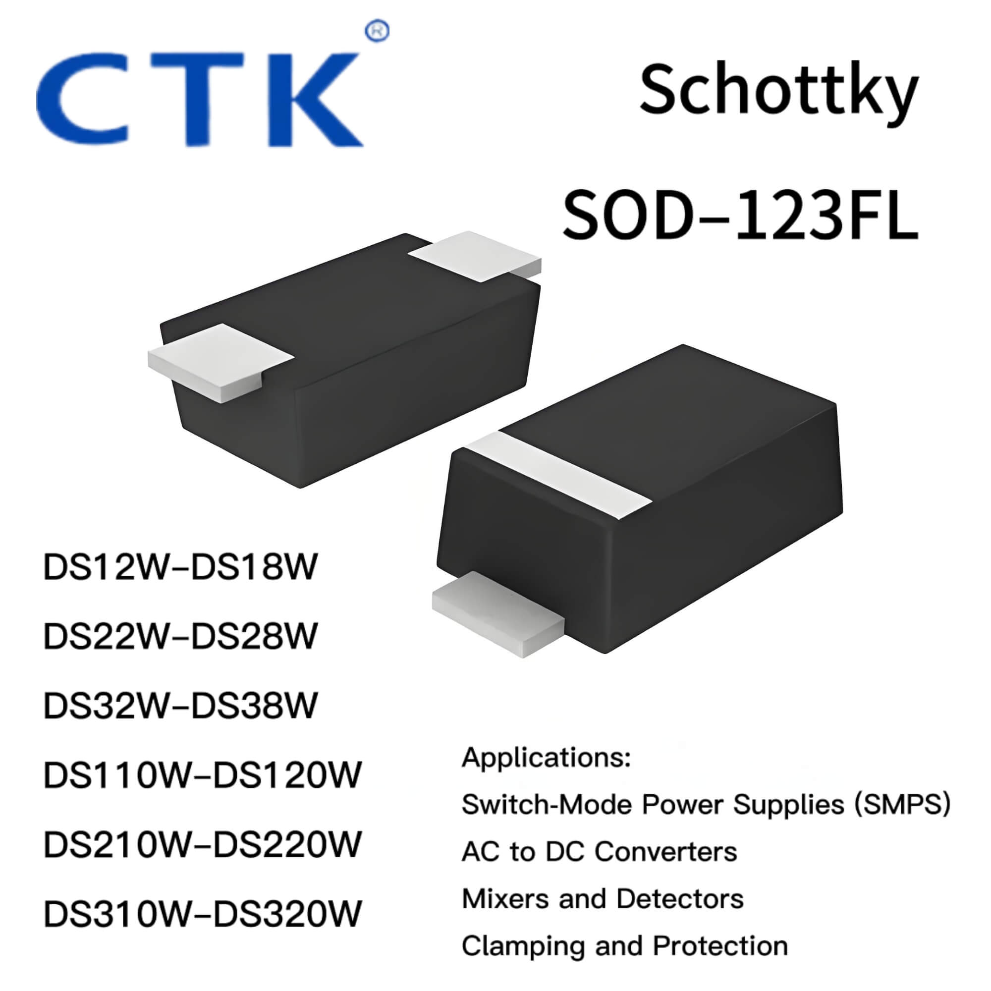  SOT-123FL Package | DS12W to DS320W Series