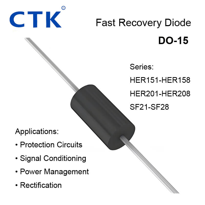 DO-15 Fast Recovery Diodes – HER & SF Series for High-Efficiency Circuits