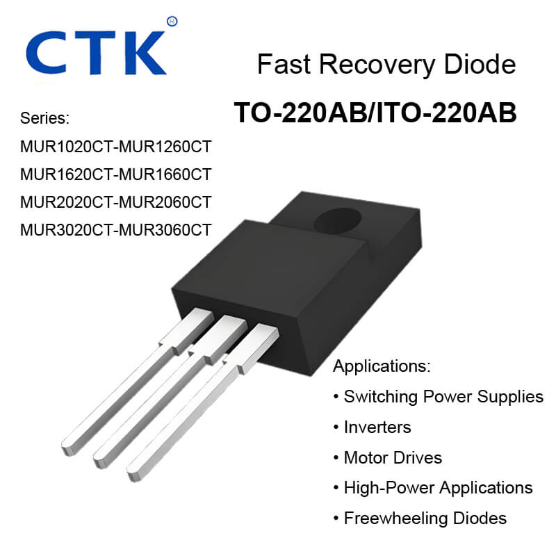 TO-220AB/ITO-220AB Fast recovery diodes MUR1020CT-MUR3060CT