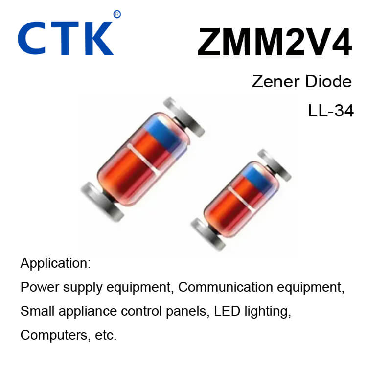ZMM2V4 Zener Diode – 2.4V 500mW Voltage Regulation in LL-41 Package