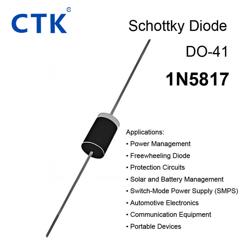 1N5817 DO-41 Schottky Diodes 1.0A Schottky Barrier Rectifier