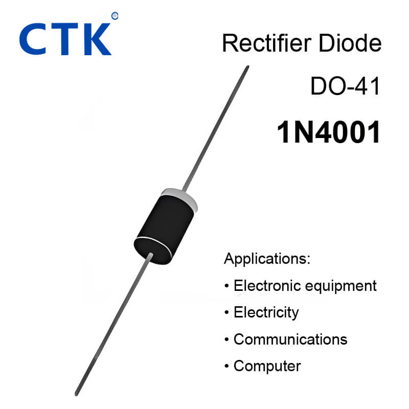 1N4001 Rectifier Diode – 1A 50V Standard Recovery in DO-41 Package